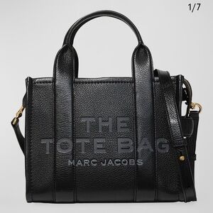 🆕 NWT Marc Jacobs MJ The Small Traveler Tote Black Leather Purse Bag Handbag